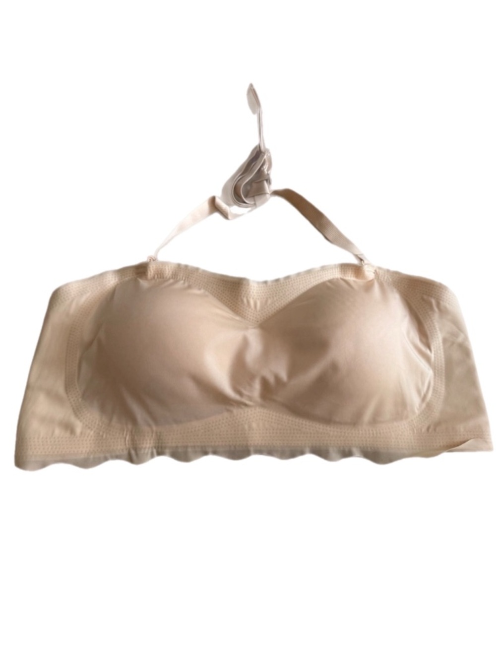 Bandeau Push Up Bra Seamless Convertible Plus Size Full Support in Cream NWOT - Picture 12 of 17